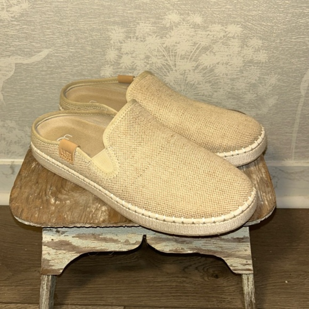 UGG Beige Slip-On Mule Sneakers